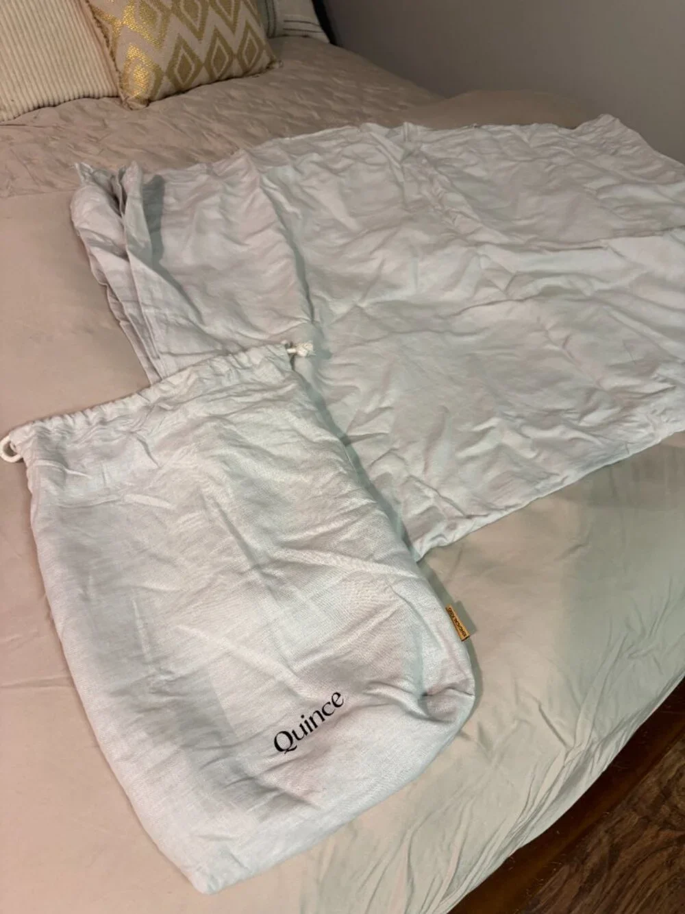 Quince European Linen Duvet Cover King/Cal King Natural Chambray